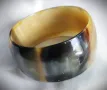 Широка гривна от рог на американски бизон-buffalo horn, снимка 4