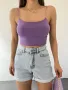 Лилав дамски кроп топ , снимка 2