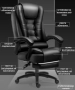Масажен въртящ се офис стол с подложка за краката OFFICE  MASSAGE  CHAIR 008, снимка 8