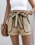 Ежедневни дамски къси панталони с връзки, снимка 6