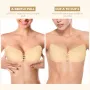 Нови 2 броя Лепящ сутиен без презрамки с Push Up ефект + 4 силиконови покрития, снимка 5