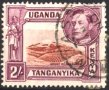Клеймована марка Крал Джордж VI 1937 Кения Уганда Танганайка, снимка 1 - Филателия - 38101623