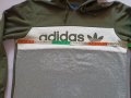 Adidas L-  Суичър с качулка в маслено зелено и сиво , снимка 7