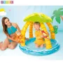 Детски надуваем басейн със сенник Intex, 102 х 86 см, тропически остров, с животни , снимка 1