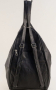 Модерна дамска черна раница с ципове от естествена кожа, снимка 1 - Чанти - 44496912