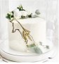 Предложение за брак годеж сватба сватбен сгодяване ръце пръстен халка златен пластмасов топер торта, снимка 1 - Други - 42843348