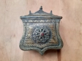 Стара възрожденска паласка фишекчийница барутница бронз, снимка 1