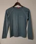 Нова дамска блуза с дълъг ръкав синьо сива M L размер, снимка 2