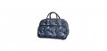 Пътна чанта 12107, Текстил, Сини листа, снимка 1 - Сакове - 30306019