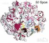 50 бр Коте Мари самозалепващи лепенки стикери за украса декор ръчна изработка, снимка 3