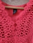 Лятна блуза корал с дантела памучна материя , снимка 6