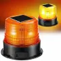 Соларна LED сигнална лампа маяк 95mm x 115mm 12V оранжева 18 SMD LED, снимка 2