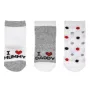 Бебешки чорапи сиво-бели на точки I Love Mummy & I Love Daddy - 3 чифта S_1240139, снимка 1