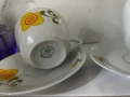 Сет от 2 чаши с чинийки от 70-те години ГДР, снимка 3
