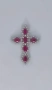 Стилен и масивен сребърен кръст с рубин от Таиланд, снимка 10