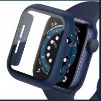 Матов Кейс + Стъклен Протектор за Apple Watch 8 7 6 SE 5 45mm 41 44 40, снимка 8 - Калъфи, кейсове - 38110078