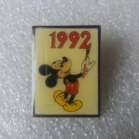1992 Мики Маус оригинална значка., снимка 4 - Колекции - 40025389