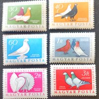 Унгария, 1957 г. - пълна серия чисти марки, птици, 3*11, снимка 1 - Филателия - 40689489