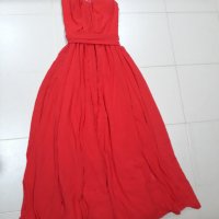 Елегантна дълга червена рокля Megz, снимка 2 - Рокли - 31356642