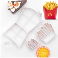 McDonald's Макдоналдс чипс пържени картофи в кутия сет пластмасови резци форми за тесто фондан , снимка 1 - Форми - 30895374