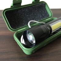 Мощно LED фенерче със ЗУМ и  USB зареждане в кутия, снимка 3 - Къмпинг осветление - 28714658
