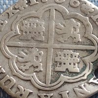 Сребърна монета 2 реала 1736г. Филип пети Севиля Испания 13647, снимка 3 - Нумизматика и бонистика - 42891010