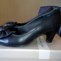 Jana Дамски кожени обувки с ток 5-6см , №38,5 черни, стелка 25см, снимка 13 - Дамски обувки на ток - 29080281