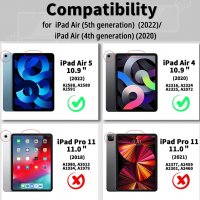 iPad Air 5 2022 / Air 4 2020 - A2588 / A2589 / A2591 / A2324 / A2072 / A2316 / A2325 10.9 инча калъф, снимка 2 - Аксесоари за Apple - 39286585