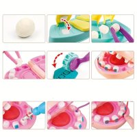 Детска игра Малкия зъболекар с пластилин, снимка 5 - Образователни игри - 42862156