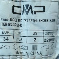 Детски обувки CMP 34 номер, снимка 4 - Детски боти и ботуши - 40790938