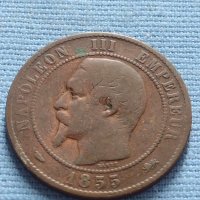 Рядка монета 10 сантима 1855г. Франция Наполеон трети за КОЛЕКЦИЯ 30434, снимка 7 - Нумизматика и бонистика - 42682970
