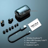Новите противоводни IPX7 bluetooth слушалки TWS 2200 mAh, снимка 2 - Безжични слушалки - 31927726