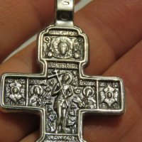 сребърен синджир с сребърно кръстче с Исус Христос и вси светии, снимка 10 - Колиета, медальони, синджири - 29733609