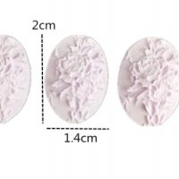 3 малки овал цветя силиконов молд форма украса торта фондан шоколад и др, снимка 2 - Форми - 32067911