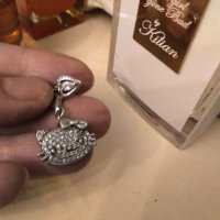 Сребърна висулка със сваровски, снимка 2 - Колиета, медальони, синджири - 44373773