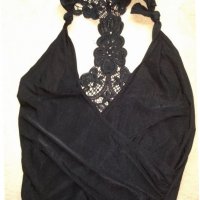 Еластична черна къса рокля с дантелен гръб , снимка 5 - Рокли - 29247871
