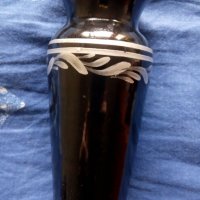 Черна керамична ваза, снимка 5 - Вази - 31505021