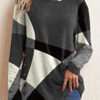 Дамска преходна блуза с геометричен модел, 5цвята , снимка 4 - Блузи с дълъг ръкав и пуловери - 44559855