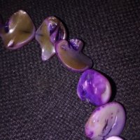 Красив гердан в лилаво, снимка 3 - Колиета, медальони, синджири - 30580598