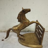 Месингова статуетка-кон, снимка 1 - Други ценни предмети - 42756994