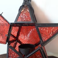 Коледни стъклени витражни фенери звезда, снимка 10 - Декорация за дома - 34150274