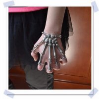Гривна с пръстени за цялата ръка - модел "Рака на скелет" - стил, който подхожда на всеки пол, снимка 4 - Гривни - 39374151