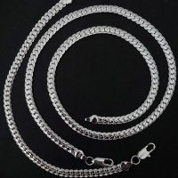 Нов сребърен комплект сребърен ланец сребърна гривна, снимка 3 - Бижутерийни комплекти - 39819818