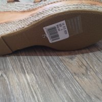 Нови кожени бежово кафяви сандали на платформа, 38 номер, снимка 4 - Сандали - 40666971