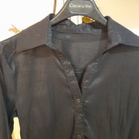 Стилна черна риза - боди № Л, снимка 5 - Ризи - 42835469
