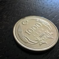Монета - Турция - 1000 лири | 1993г., снимка 1 - Нумизматика и бонистика - 29386634