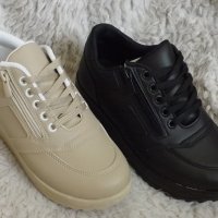 Обувки, уокмакс, черни и бежови, код 94/ББ2/40, снимка 2 - Дамски ежедневни обувки - 42652198