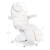 Стол за педикюр Sillon Basic (3 мотора) - бял/сив, снимка 5 - Педикюр и маникюр - 44527916