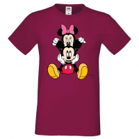 Мъжка тениска Mickey & Minnie 3 Подарък,Изненада,Рожден ден, снимка 3 - Тениски - 36575481