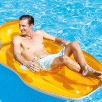 Надуваем плажен матрак Intex Chill 'n Float,163x104 cm, Мрежесто дъно, 2 здрави дръжки, снимка 4 - Басейни и аксесоари - 40527674